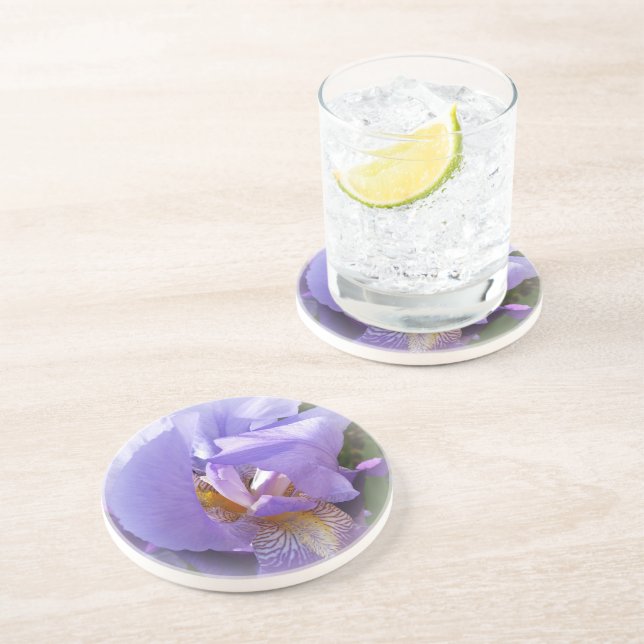 purple iris coaster (Side)