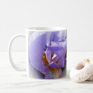 purple iris coffee mug