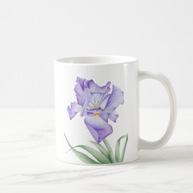 Purple Iris Coffee Mug (Right)