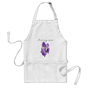 Purple Iris Computer Vector Art Standard Apron