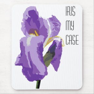 Purple Iris Computer Vector Picture Mouse Mat