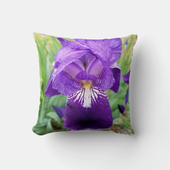 Purple Iris Cushion (Front)