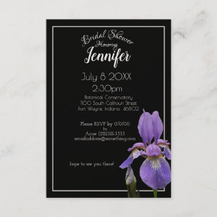 Purple Iris Elegant Enclosure Card