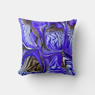 Purple Iris Flower Cushion