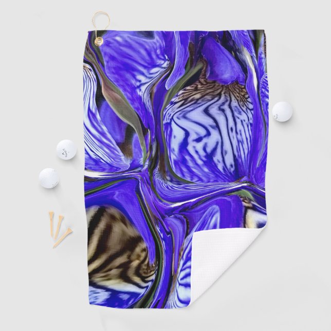 Purple Iris Flower  Golf Towel (InSitu)