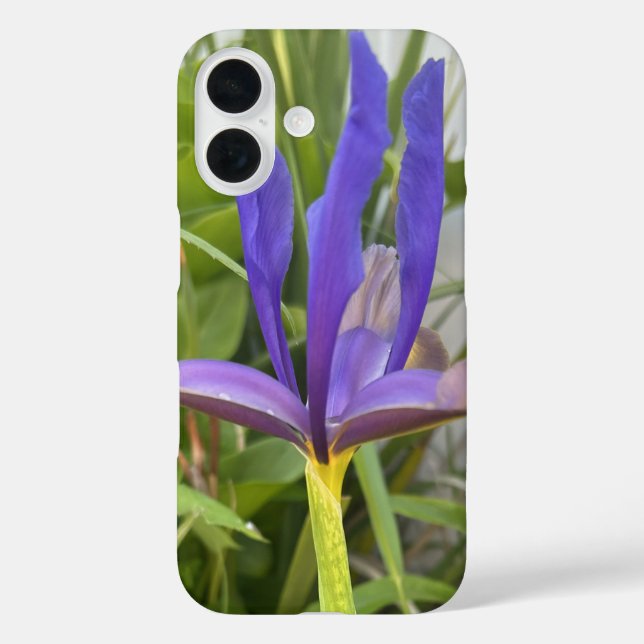 Purple Iris Flower Outdoor Garden Nature Photo Case-Mate iPhone Case (Back)