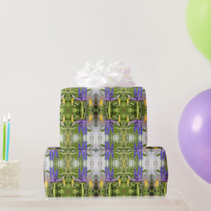 Purple Iris Flower Outdoor Garden Nature Photo Wrapping Paper