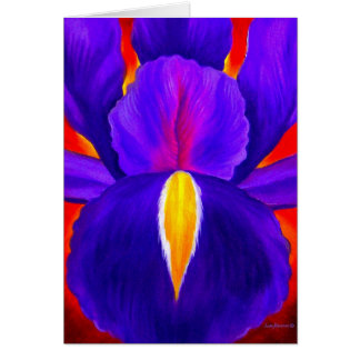 Purple Iris Flower Painting Art - Multi