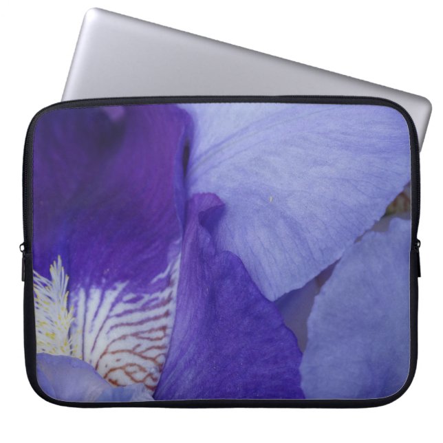 Purple Iris Flower PhotoNeoprene Laptop Sleeve 15" (Front)