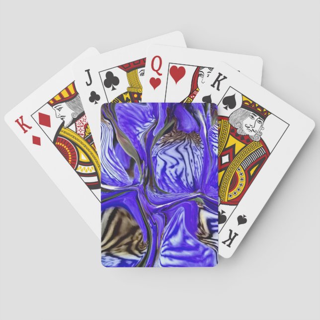 Purple Iris Flower Playing Cards (Back)