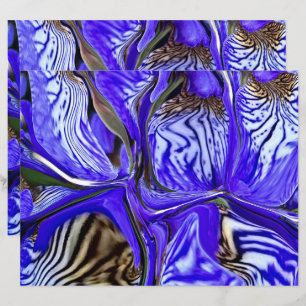 Purple Iris Flower Scrapbook Paper