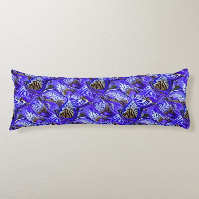 Purple Iris Flower / Slanted / Tiled / Body Cushion (Front)