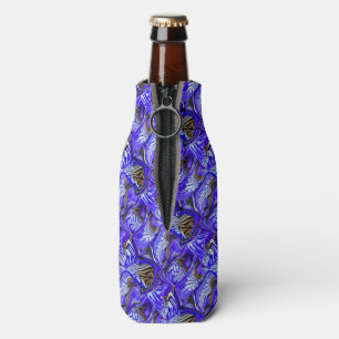 Purple Iris Flower / Slanted / Tiled / Bottle Cooler