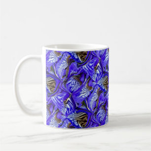 Purple Iris Flower / Slanted / Tiled /  Coffee Mug