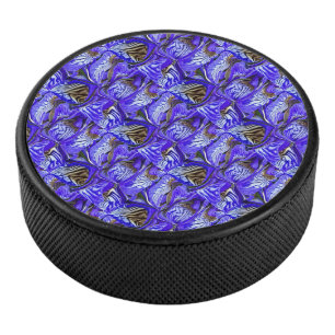 Purple Iris Flower / Slanted / Tiled / Hockey Puck