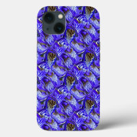 Purple Iris Flower / Slanted / Tiled /