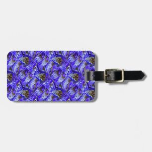 Purple Iris Flower / Slanted / Tiled / Luggage Tag