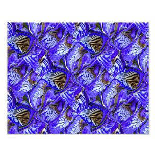 Purple Iris Flower / Slanted / Tiled /  Photo Print