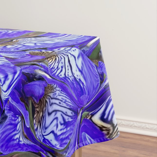 Purple Iris Flower / Slanted / Tiled / Tablecloth (In Situ)