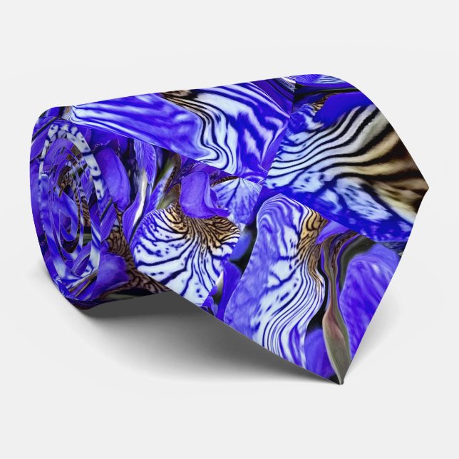 Purple Iris Flower / Slanted / Tiled / Tie (Rolled)