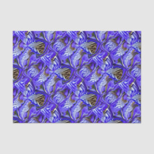 Purple Iris Flower / Slanted / Tiled /  Tissue Paper