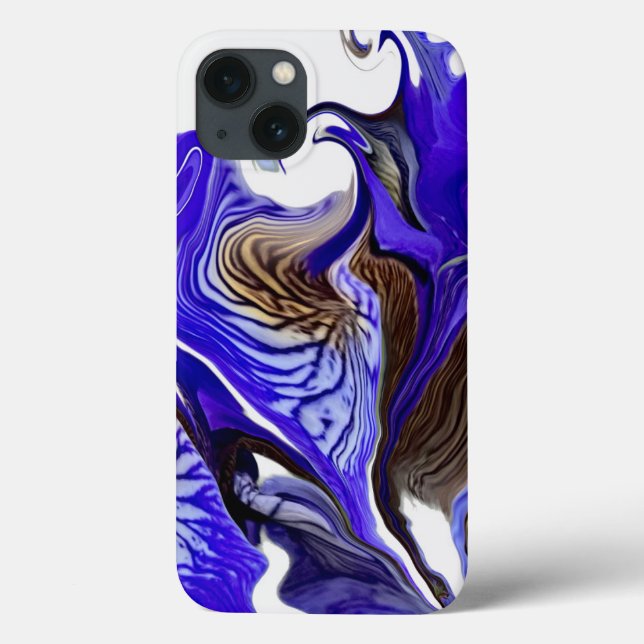 Purple Iris Flower Swirls Case-Mate iPhone Case (Back)