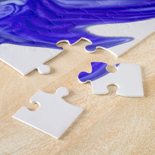 Purple Iris Flower Swirls Jigsaw Puzzle