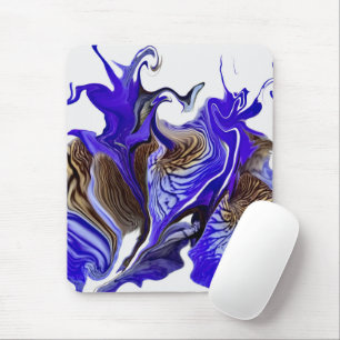 Purple Iris Flower Swirls Mouse Mat