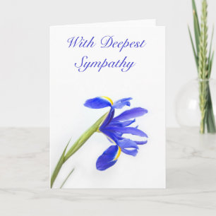 Purple Iris Flower Sympathy Card