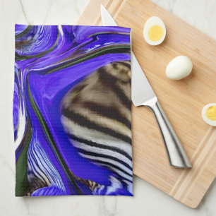 Purple Iris Flower Tea Towel