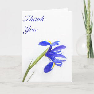 Purple Iris Flower Thank You Card