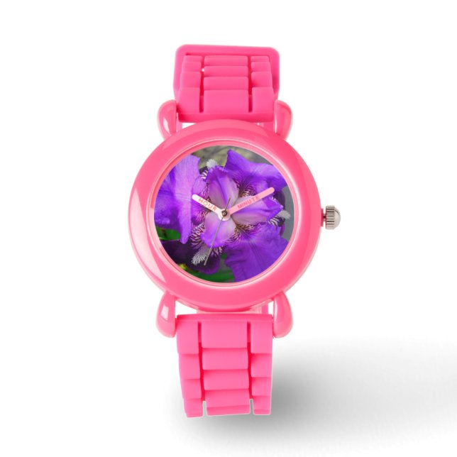 Purple Iris Flower Watch (Front)