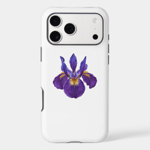 Purple Iris Flower Watercolor Botanical Floral Art