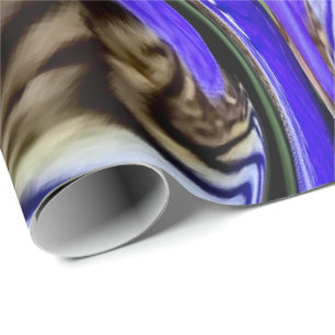 Purple Iris Flower Wrapping Paper