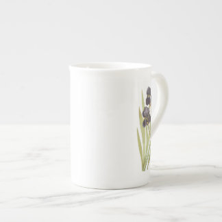 Purple Iris Flowers Bone China Mug