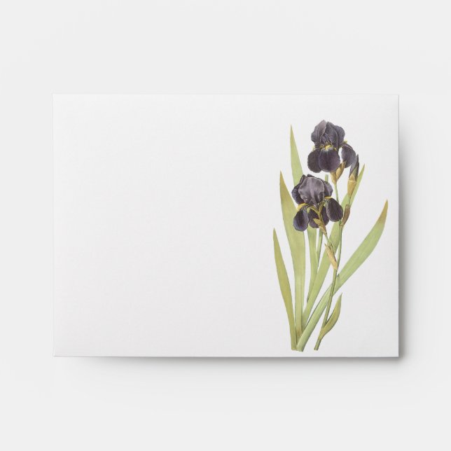 Purple Iris Flowers Envelope (Front)
