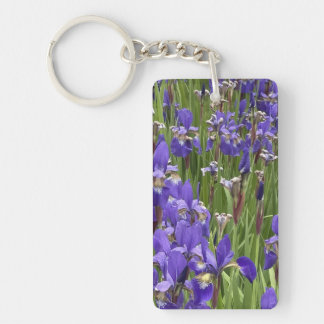 Purple Iris Flowers Nature Plants Photography Key Ring
