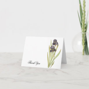 Purple Iris Flowers Thank You Card