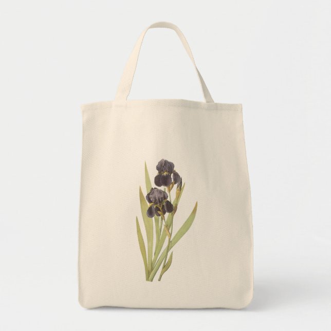 Purple Iris Flowers Tote Bag (Front)