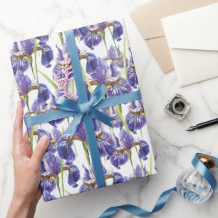 Purple Iris Flowers  Wrapping Paper