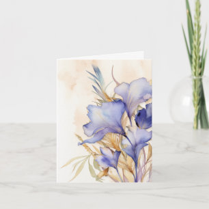 Purple Iris for Sympathy Thank You from Family Card