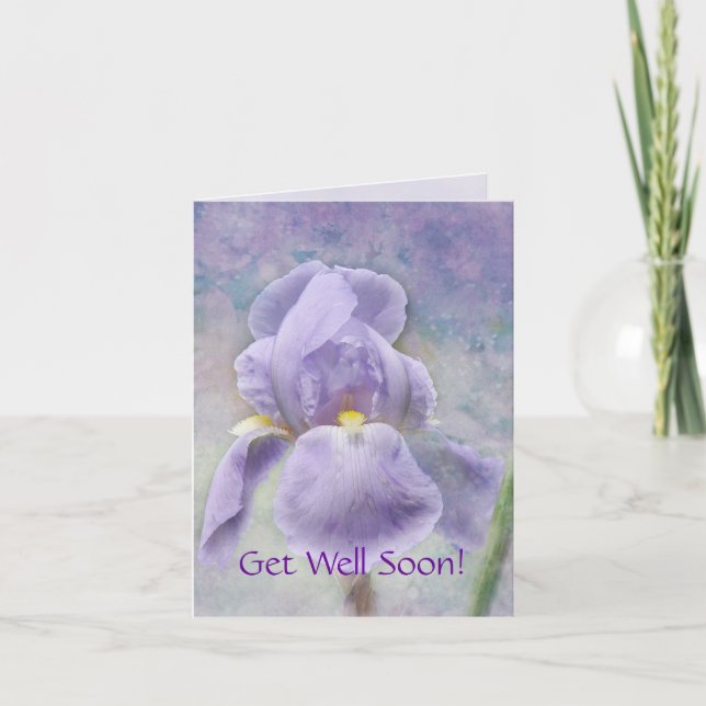 Purple Iris Greeting Card (Front)