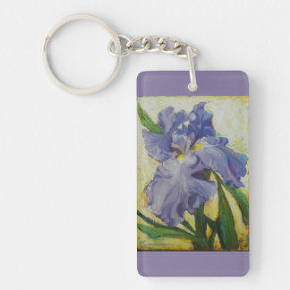 Purple iris key chain