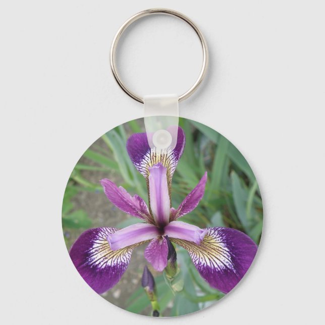 Purple Iris Keychain (Front)