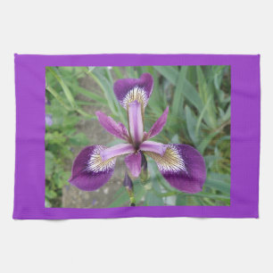 Purple iris Kitchen Towel