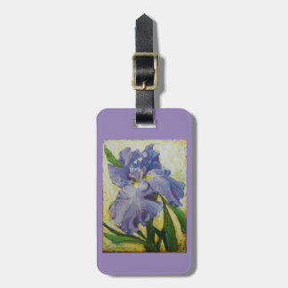 Purple Iris Luggage purse or key chain tag