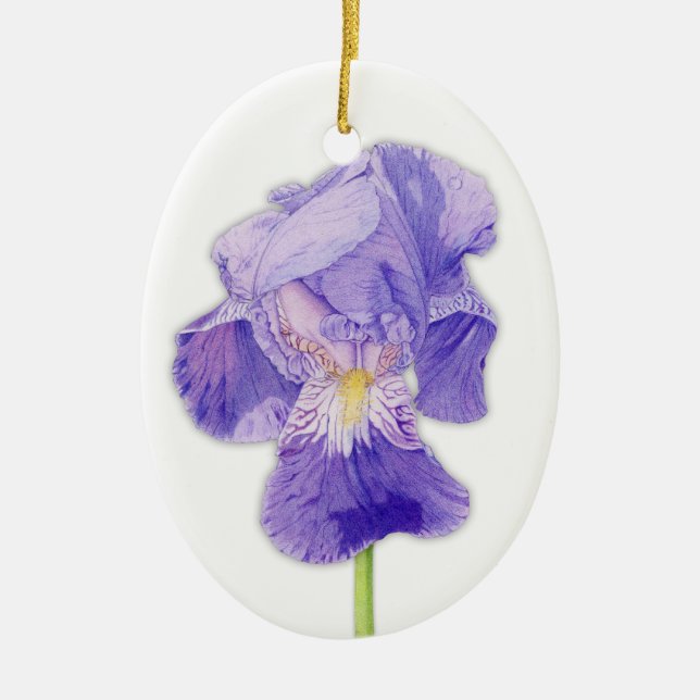 Purple Iris Ornament (Front)