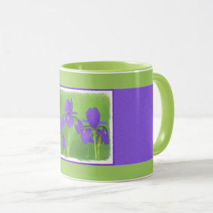 Purple Iris Painting - Original Flower Art Mug