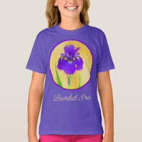 Purple Iris Painting - Original Flower Art T-Shirt