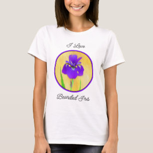 Purple Iris Painting - Original Flower Art T-Shirt